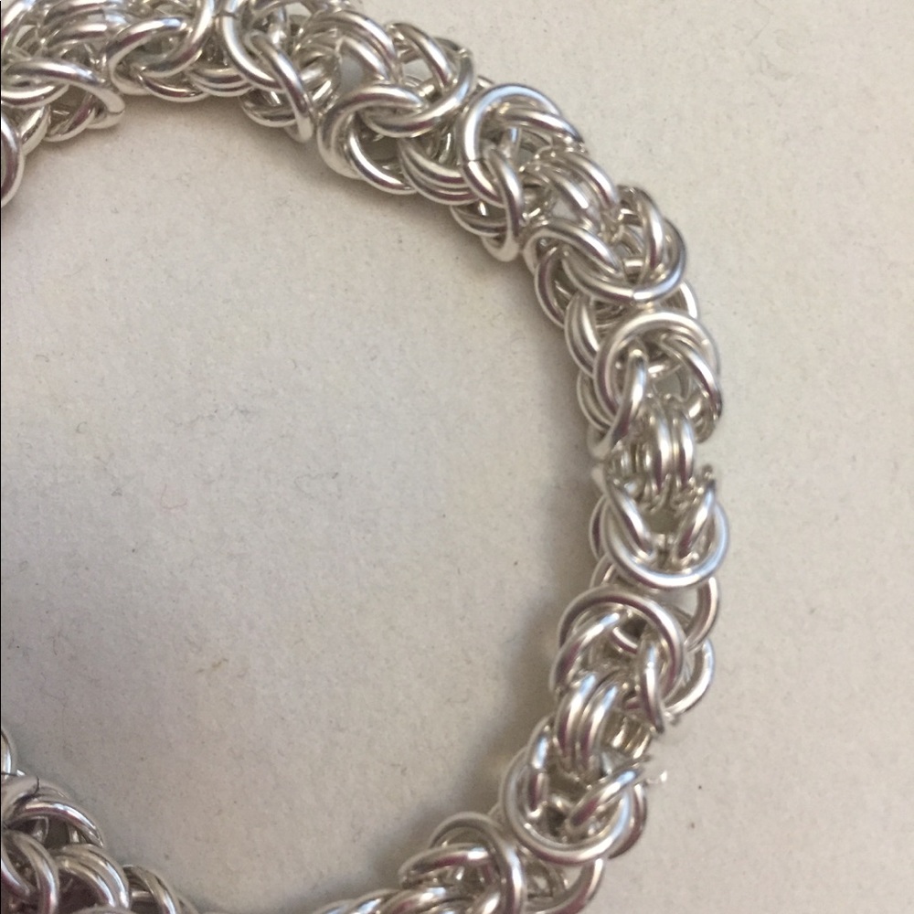 Beautiful Silver Byzantine chain bracelet - Picture 5 of 6